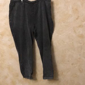 Cool plus size retro black stonewashed jeans